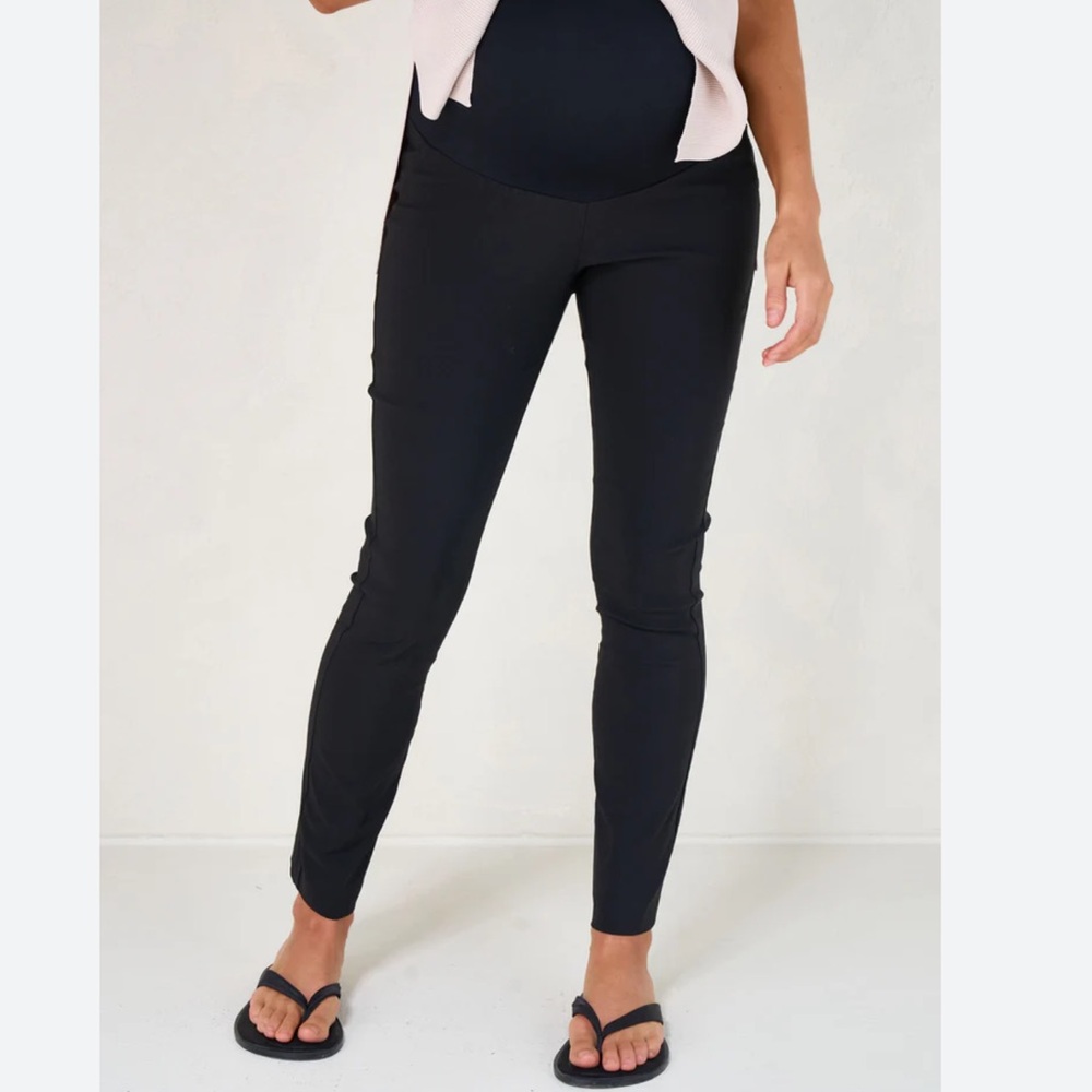 Motherhood Maternity Pants + V-Neck Long Sleeve Top